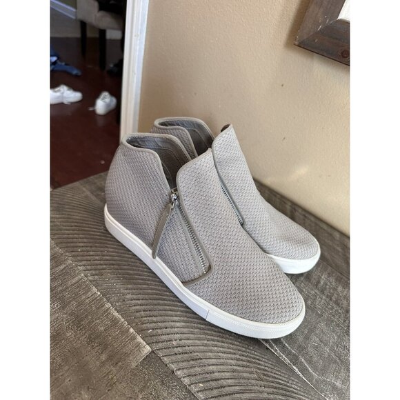 Steve Madden Shoes - Steve Madden Click Wedge Sneakers Women’s Size 10 M Side Zip Gray